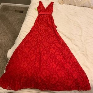 Long Red Gown